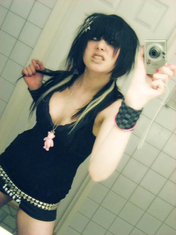 Awesome amateur emo girls slips out their lingerie and dreaming about  proper. Original pic #2